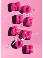 Pink More Amor Wall Art