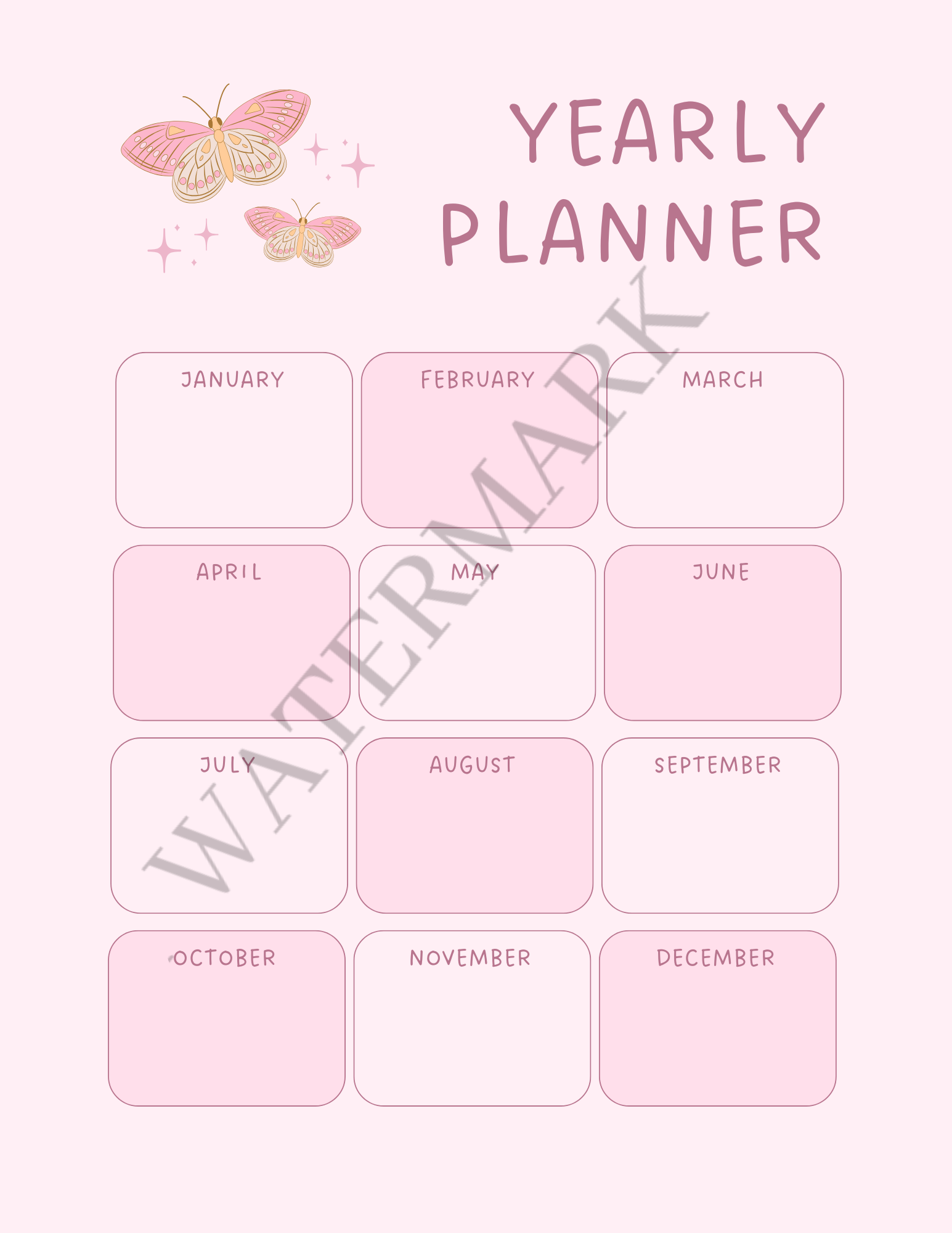 Pink Flower Self-Care Planner