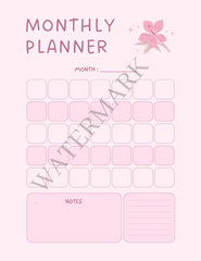 Pink Flower Self-Care Planner