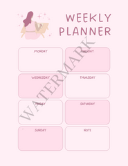 Pink Flower Self-Care Planner