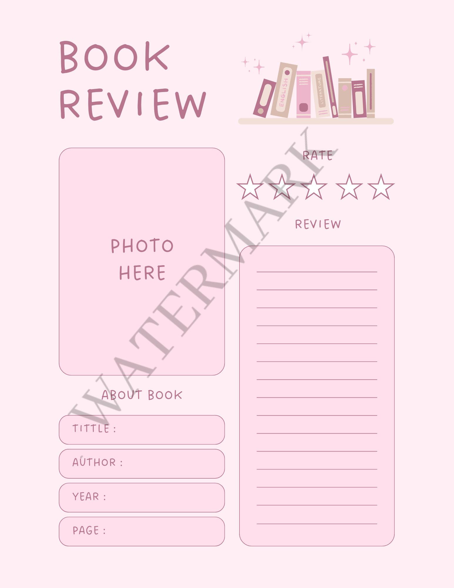 Pink Flower Self-Care Planner