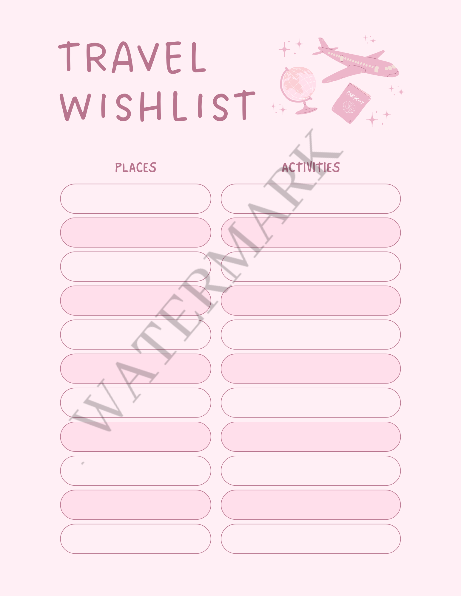 Pink Flower Self-Care Planner
